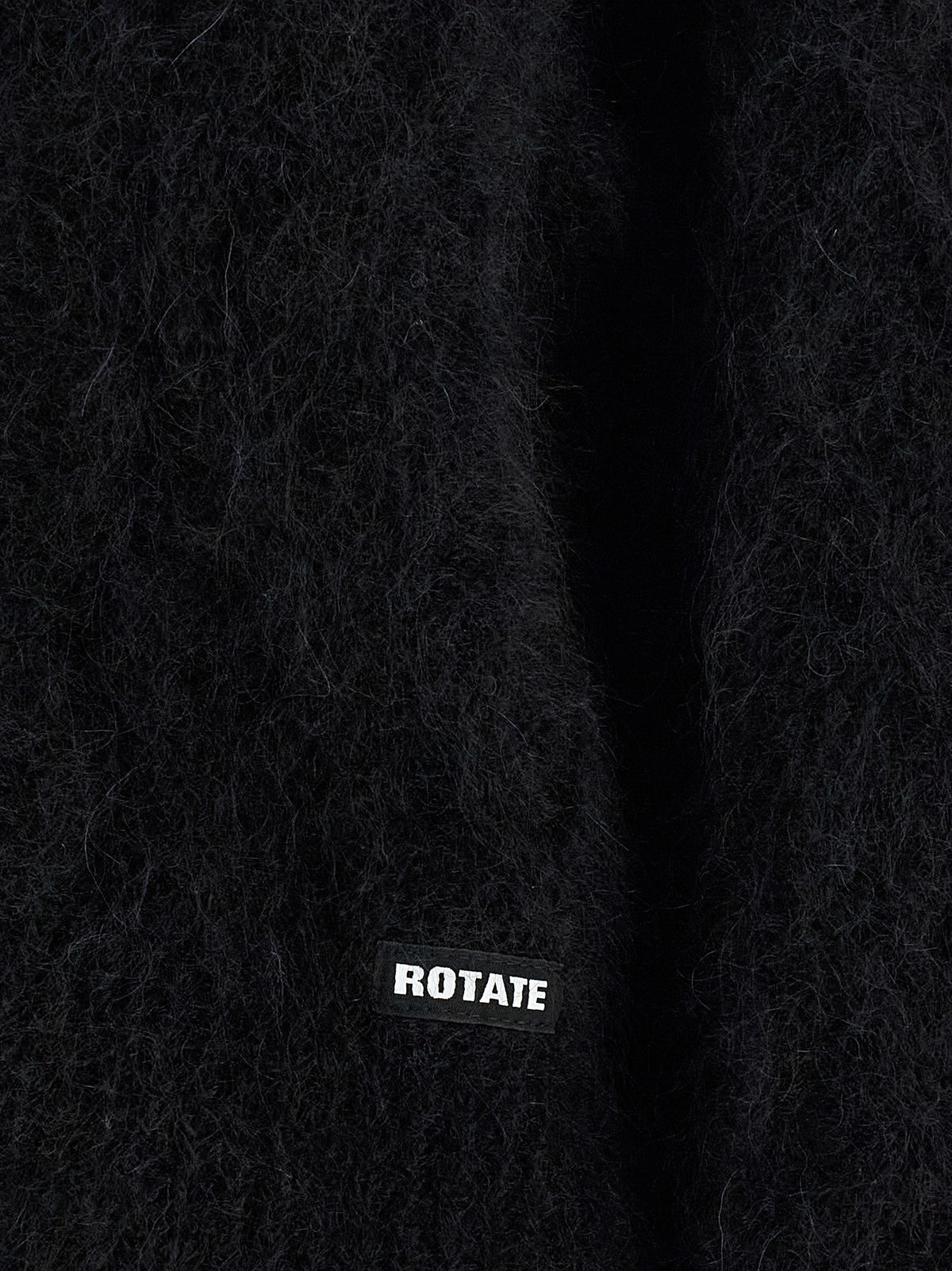 ROTATE Birger Christensen Flufy Knit Cardigan Black, view 4