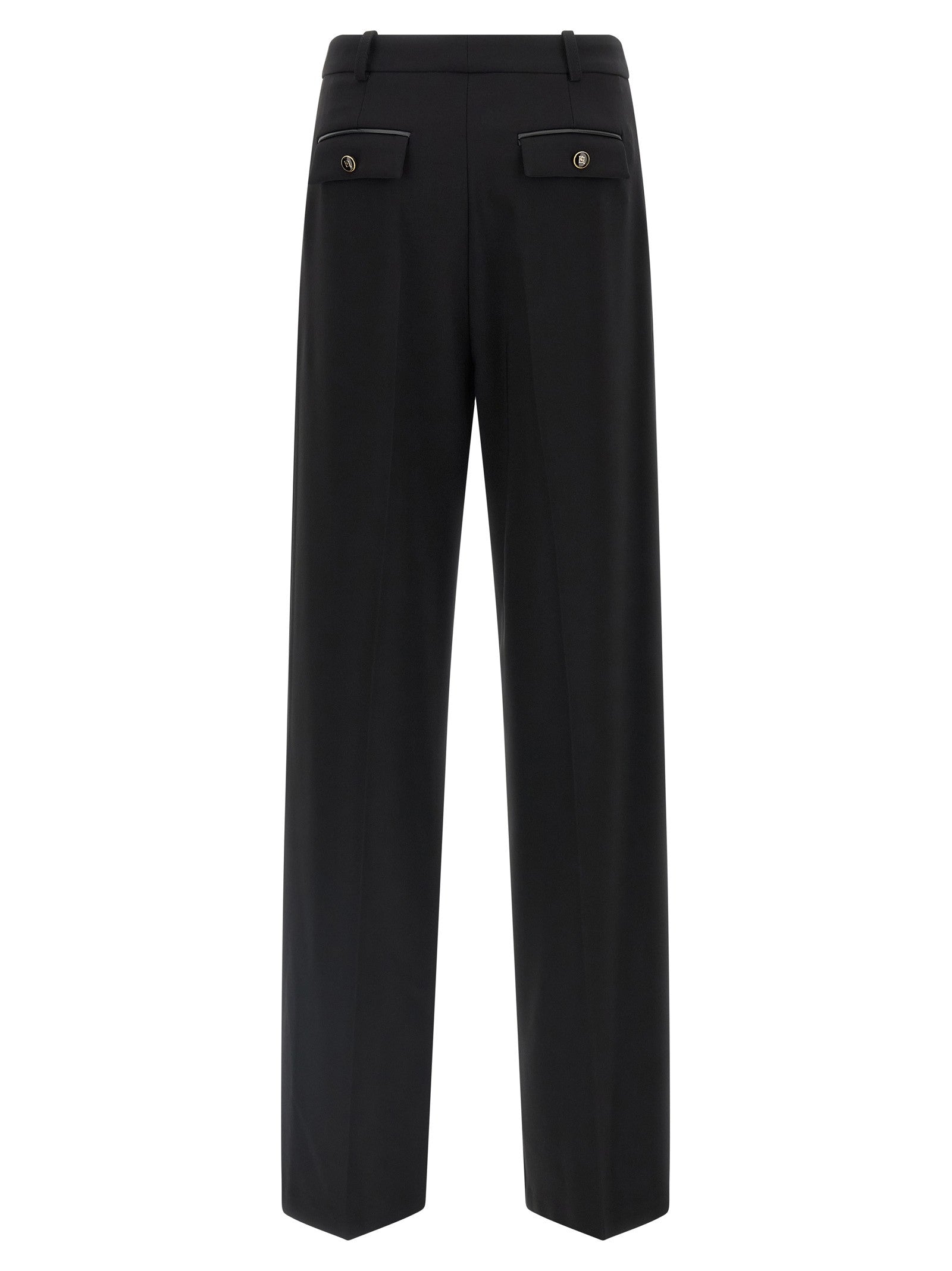 Elisabetta Franchi Fluid Cady Pants Black
