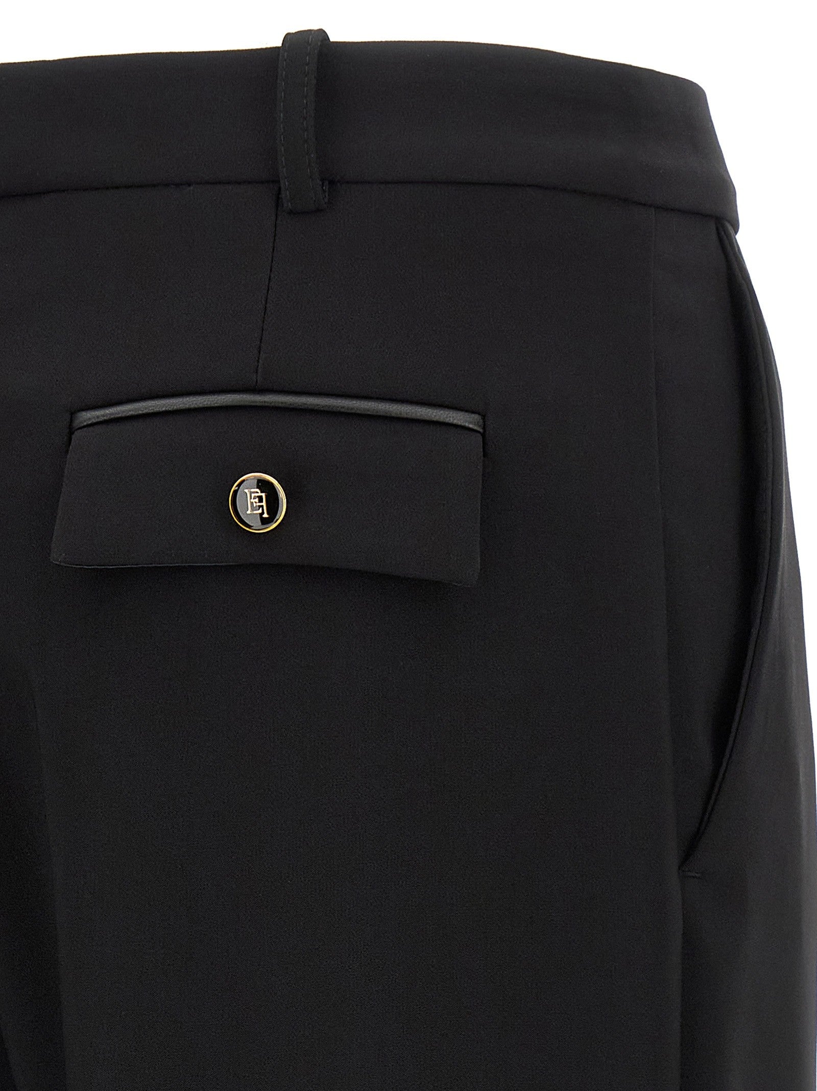 Elisabetta Franchi Fluid Cady Pants Black