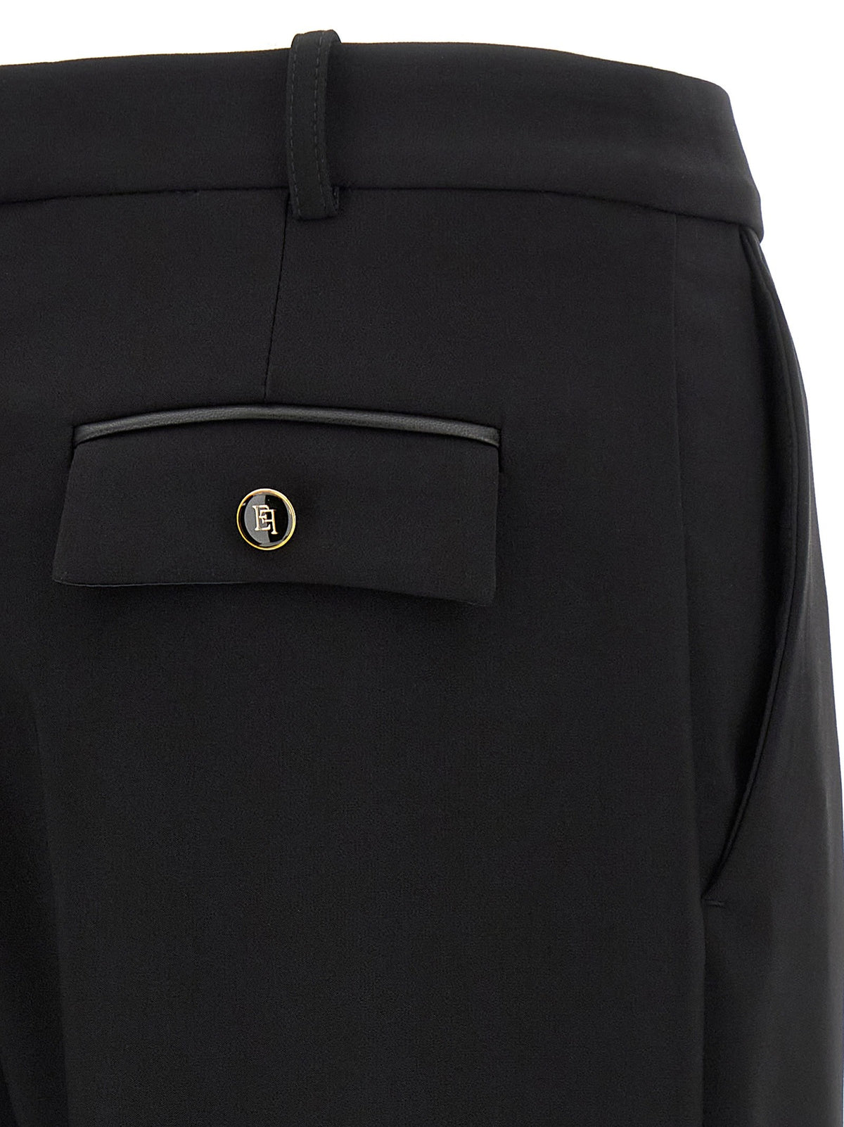 Elisabetta Franchi Fluid Cady Pants Black, view 4