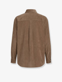 Brunello Cucinelli Women's Fluid Corduroy Shirt Brown