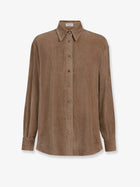 Brunello Cucinelli Women's Fluid Corduroy Shirt Brown