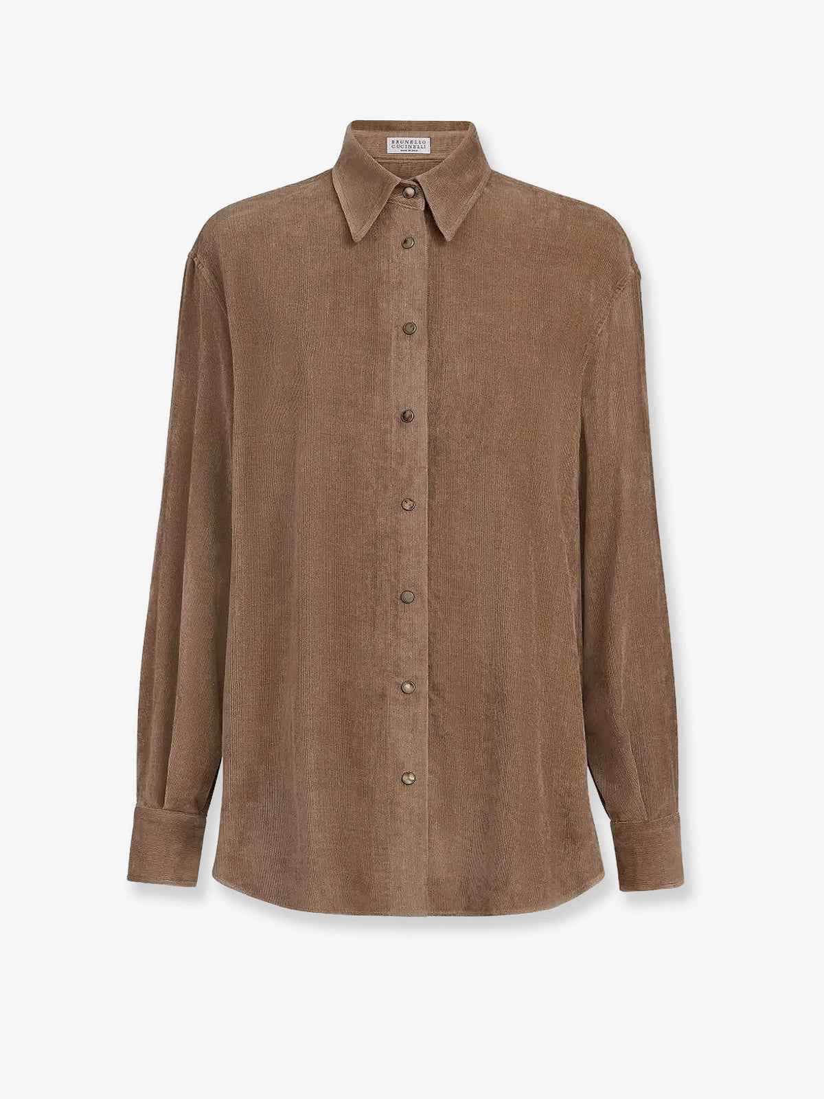 Brunello Cucinelli Women's Fluid Corduroy Shirt Brown