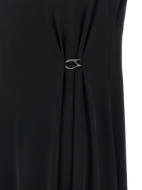 Herno Fluid Diagonal Dress Black
