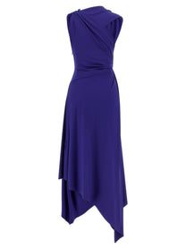 Victoria Beckham Fluid Drape Dress Blue