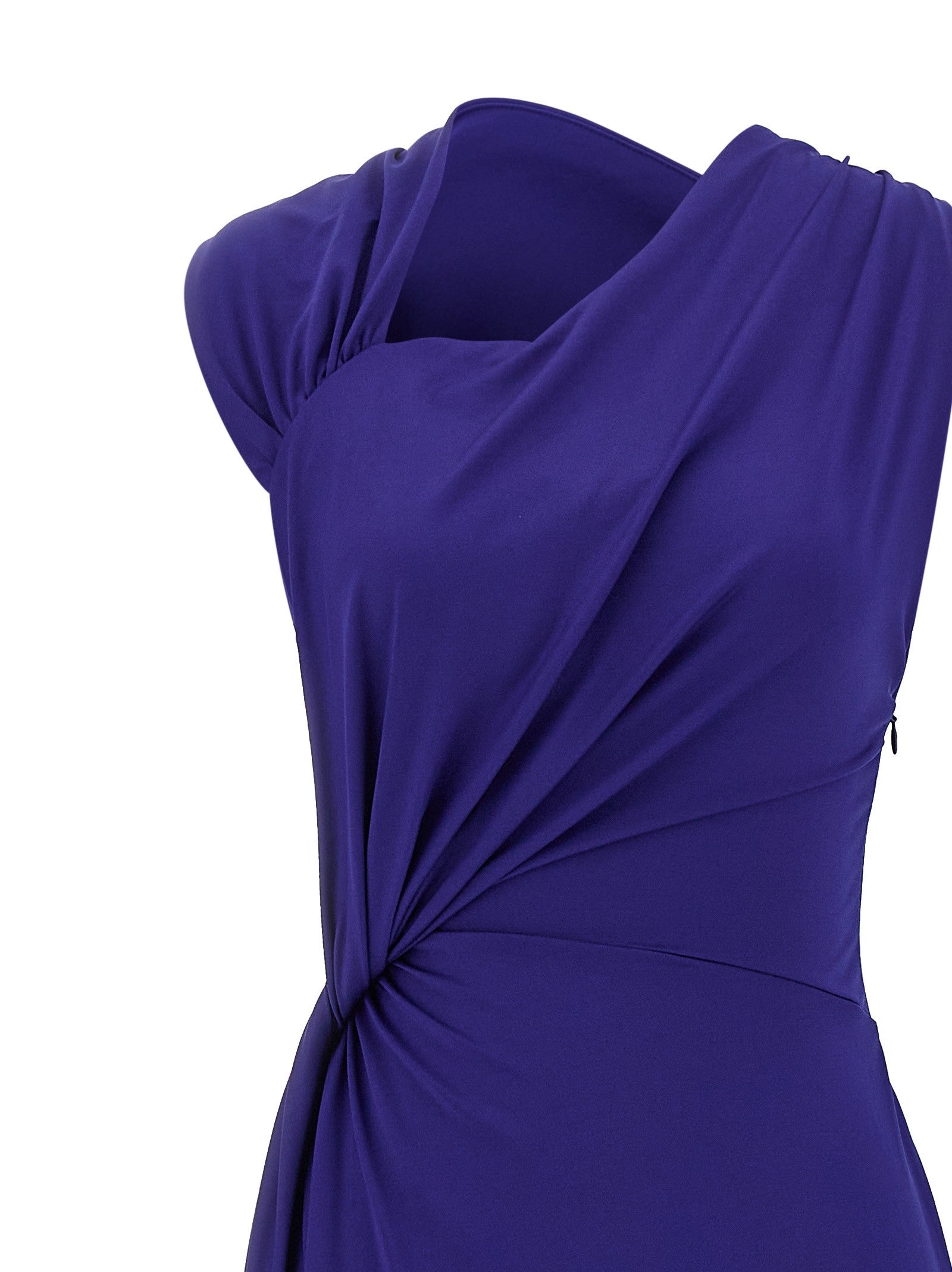 Victoria Beckham Fluid Drape Dress Blue