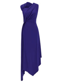 Victoria Beckham Fluid Drape Dress Blue
