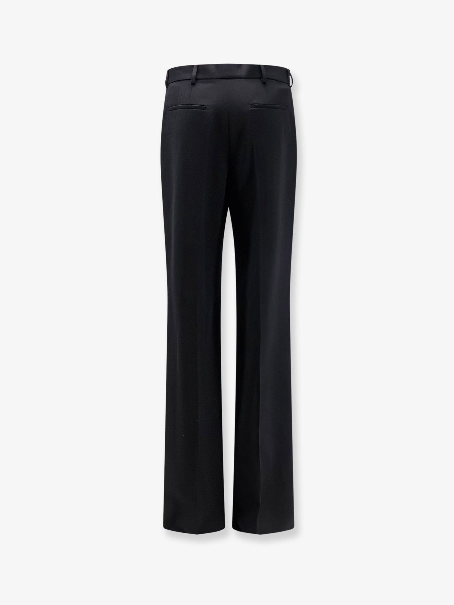 Saint Laurent Men's Fluid Tailored Certified Wool Trousers Black