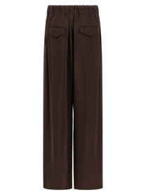 Jil Sander Fluid Viscose Pants Brown