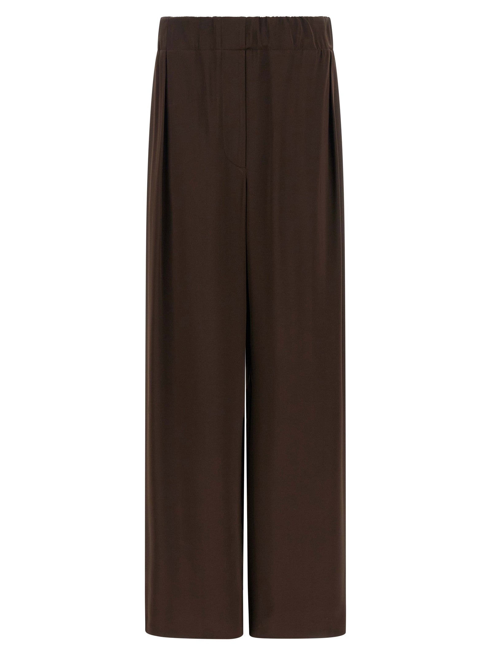 Jil Sander Fluid Viscose Pants Brown