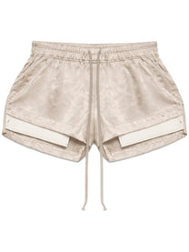 Rick Owens Women's Fog Boxers Shorts Beige