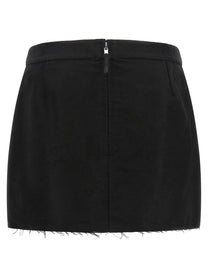 Rick Owens Fog Cutoff Skirt Black