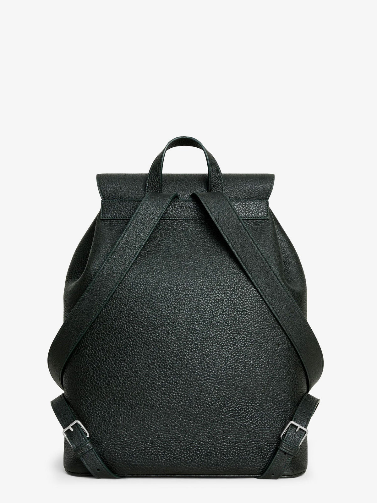 Celine Men's Folco Leather Backpack Black, view 2
