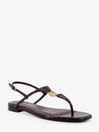 Fendi Women's Fold Leather Sandals Black, view 2