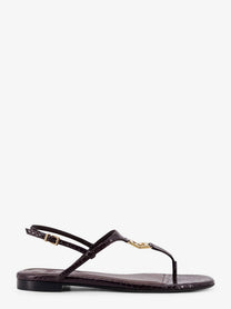 Fendi Women's Fold Leather Sandals Black
