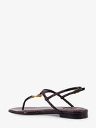 Fendi Women's Fold Leather Sandals Black, view 3