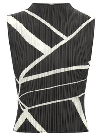 Pleats Please Issey Miyake Fold Line Blouse Grey