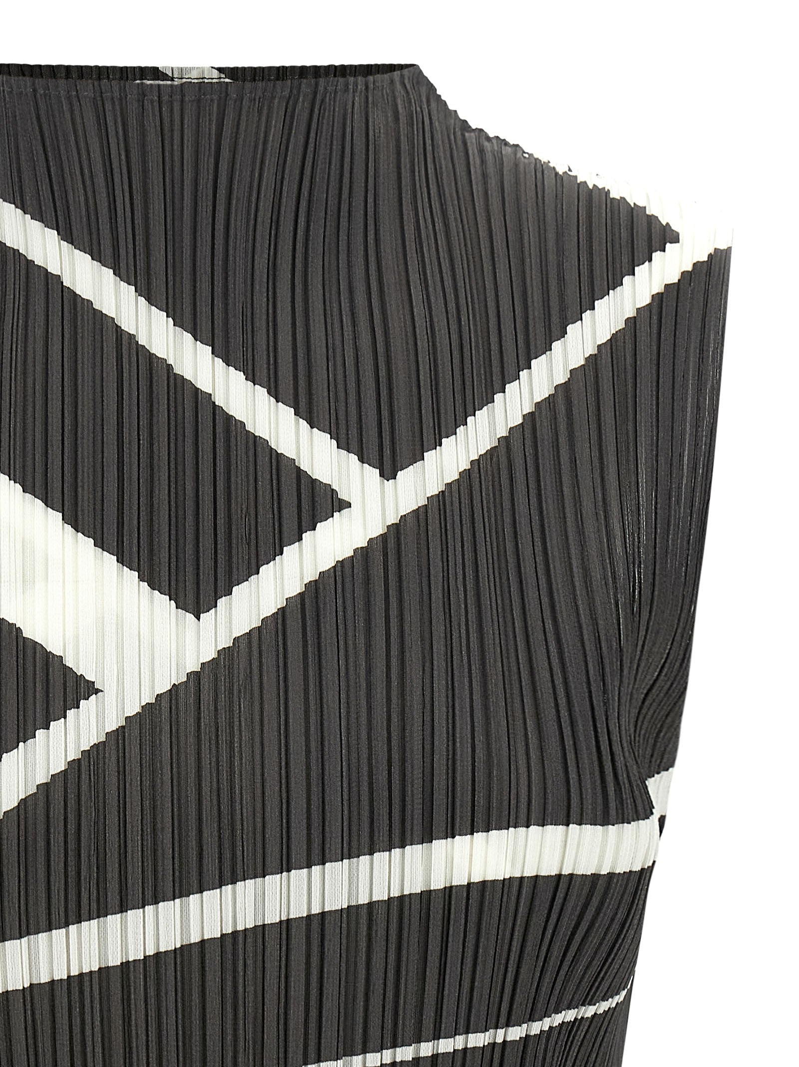 Pleats Please Issey Miyake Fold Line Blouse Grey