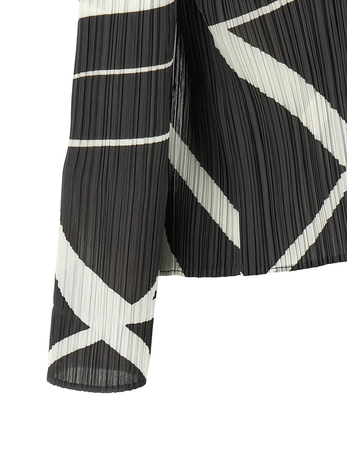 Pleats Please Issey Miyake Fold Line Cardigan White