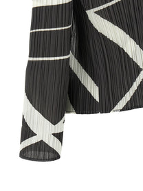Pleats Please Issey Miyake Fold Line Cardigan White