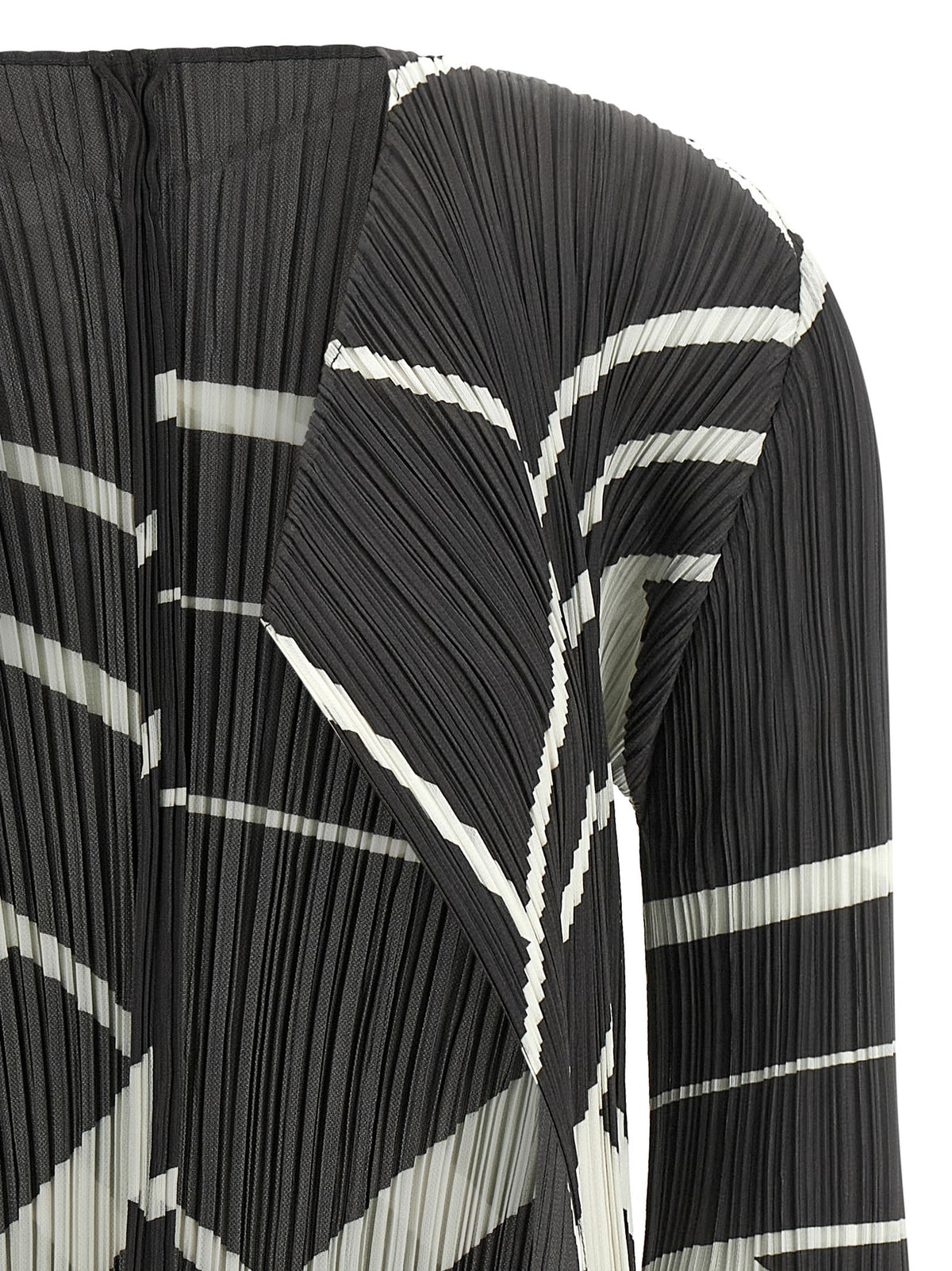 Pleats Please Issey Miyake Fold Line Cardigan White