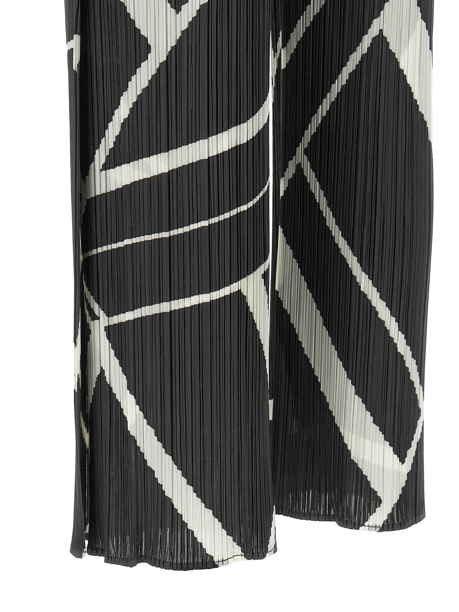 Pleats Please Issey Miyake Fold Line Pants Grey