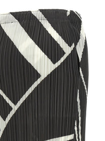 Pleats Please Issey Miyake Fold Line Skirt Grey