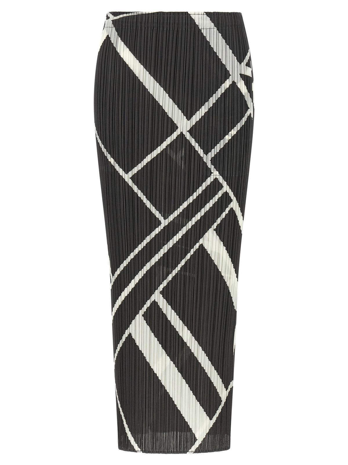 Pleats Please Issey Miyake Fold Line Skirt Grey