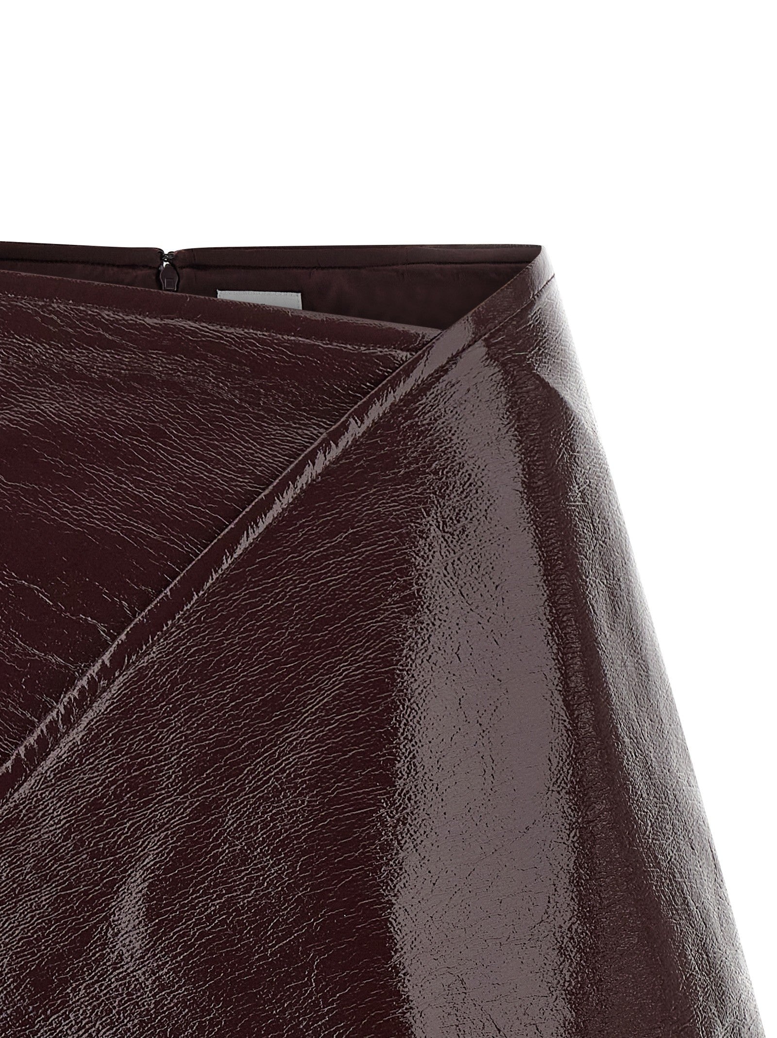courrèges Fold Vinyl Mini Skirt Red