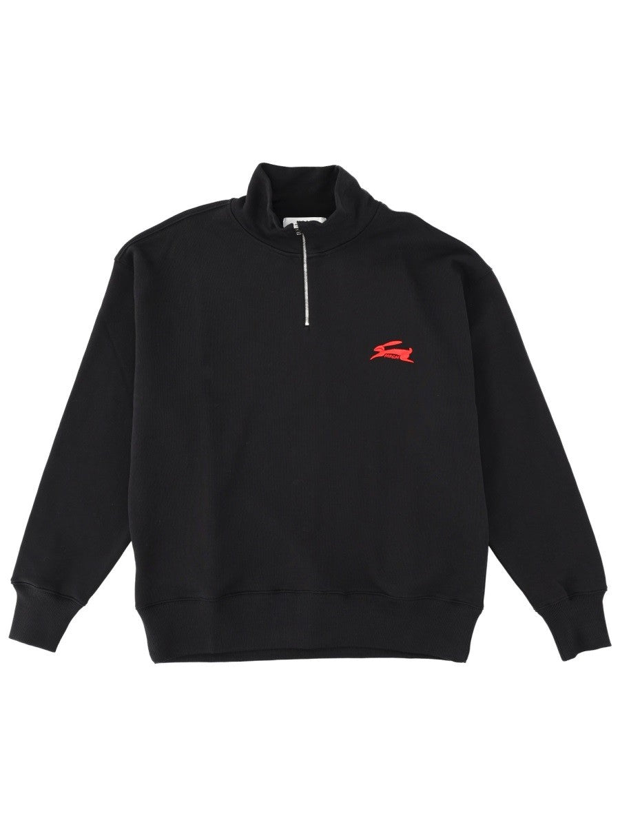 msgm Men's Follow the Rabbit Sweatshirt Black msgm