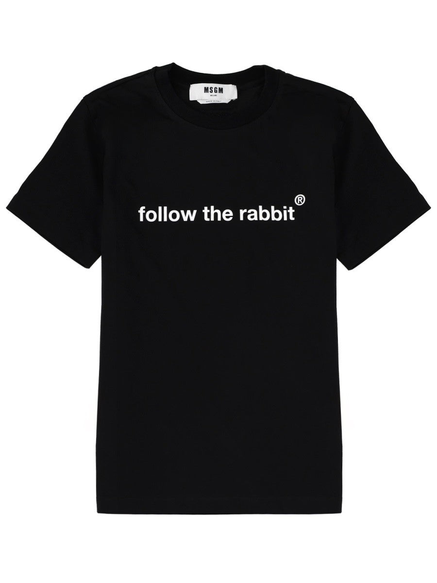 msgm Women's Follow the Rabbit Shirt Black msgm