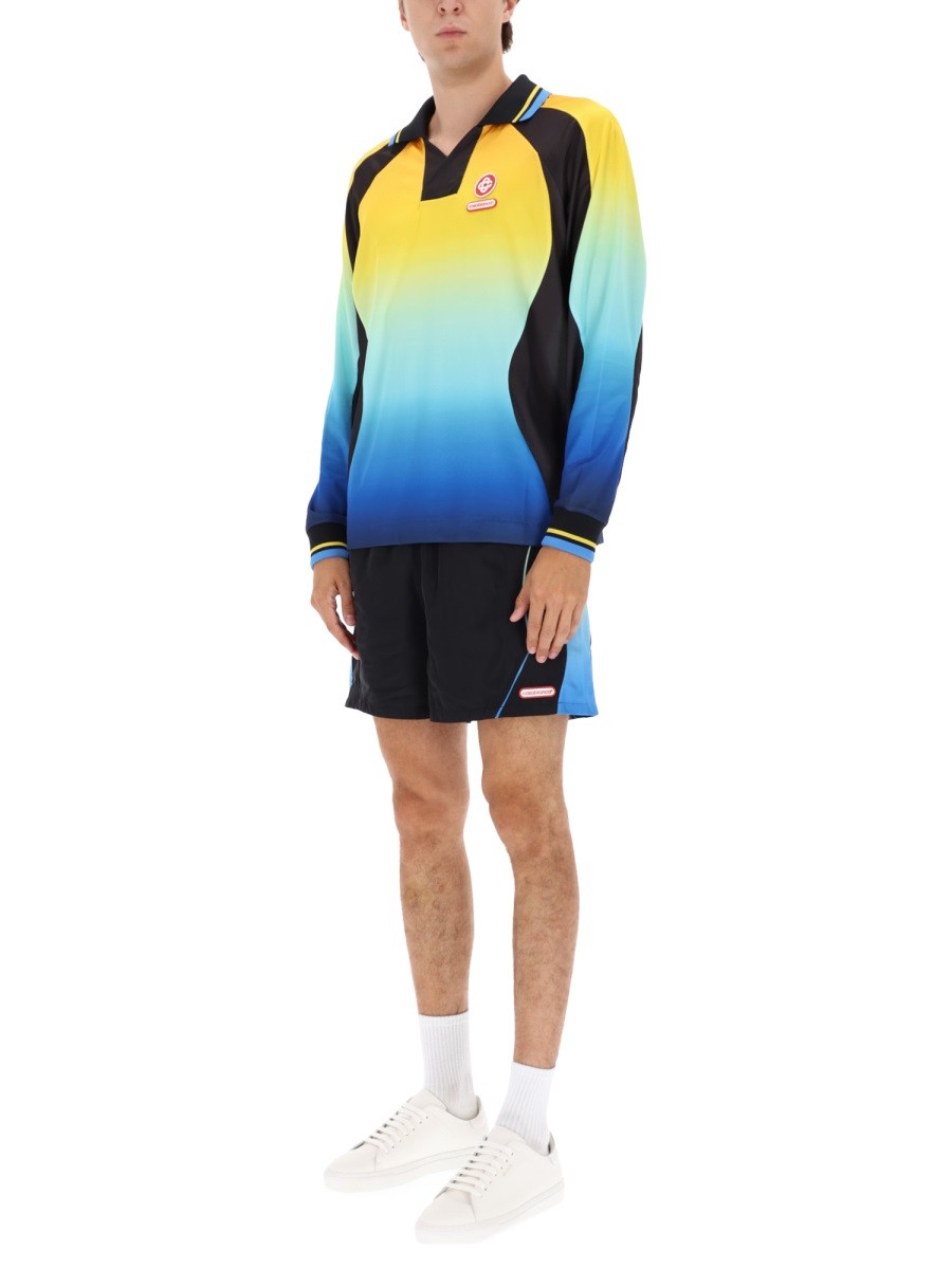 Casablanca Men's Football Windbreaker Shorts Black, view 2