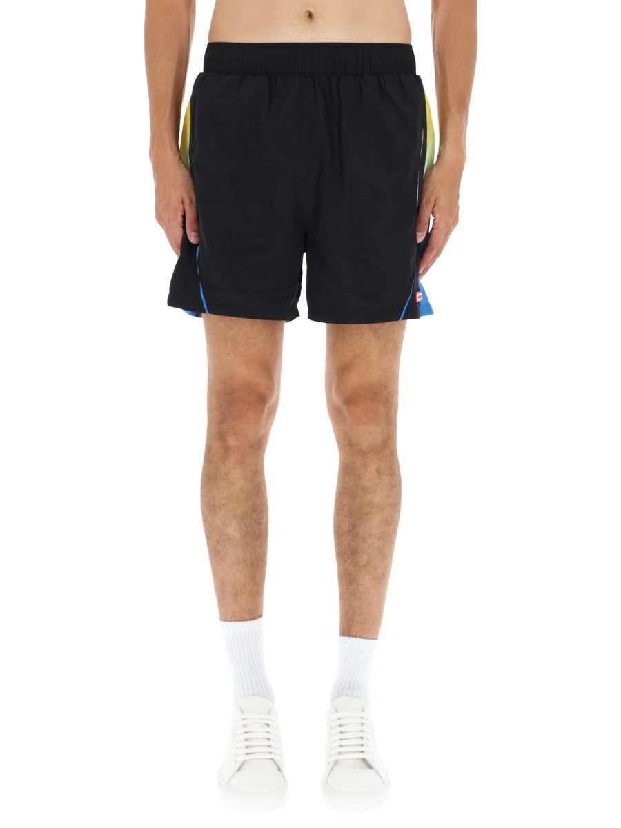 Casablanca Men's Football Windbreaker Shorts Black