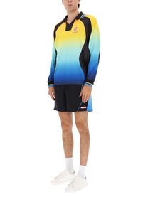 Casablanca Men's Football Windbreaker Shorts Black