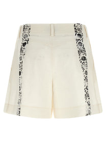 Alberta Ferretti Fortuny Linen Shorts White