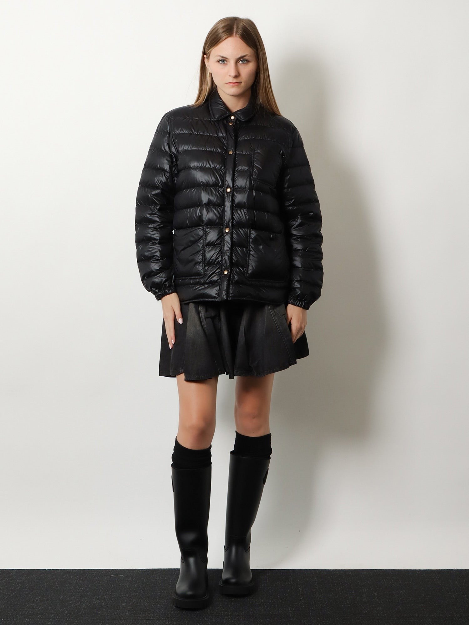 Moncler Women's Fouine Foldable Down Jacket Black