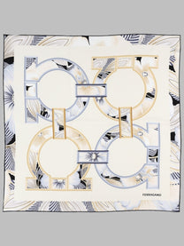 Ferragamo Women's Foulard Fiori Gancini Beige