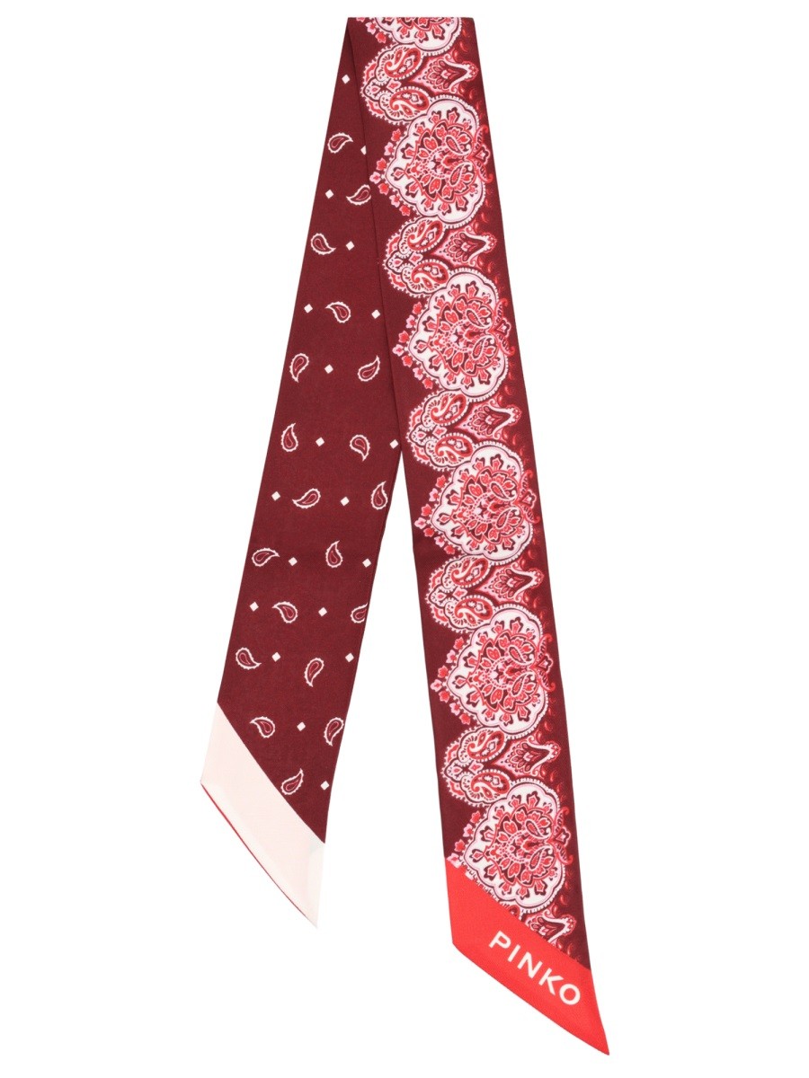Pinko Women's Foulard in Misto Seta Red
