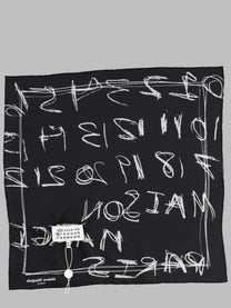 Maison Margiela Women's Foulard in Seta Stampata Black