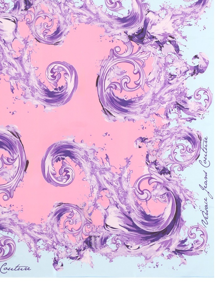 Versace Jeans Couture Women's Silk Scarf Purple, view 2