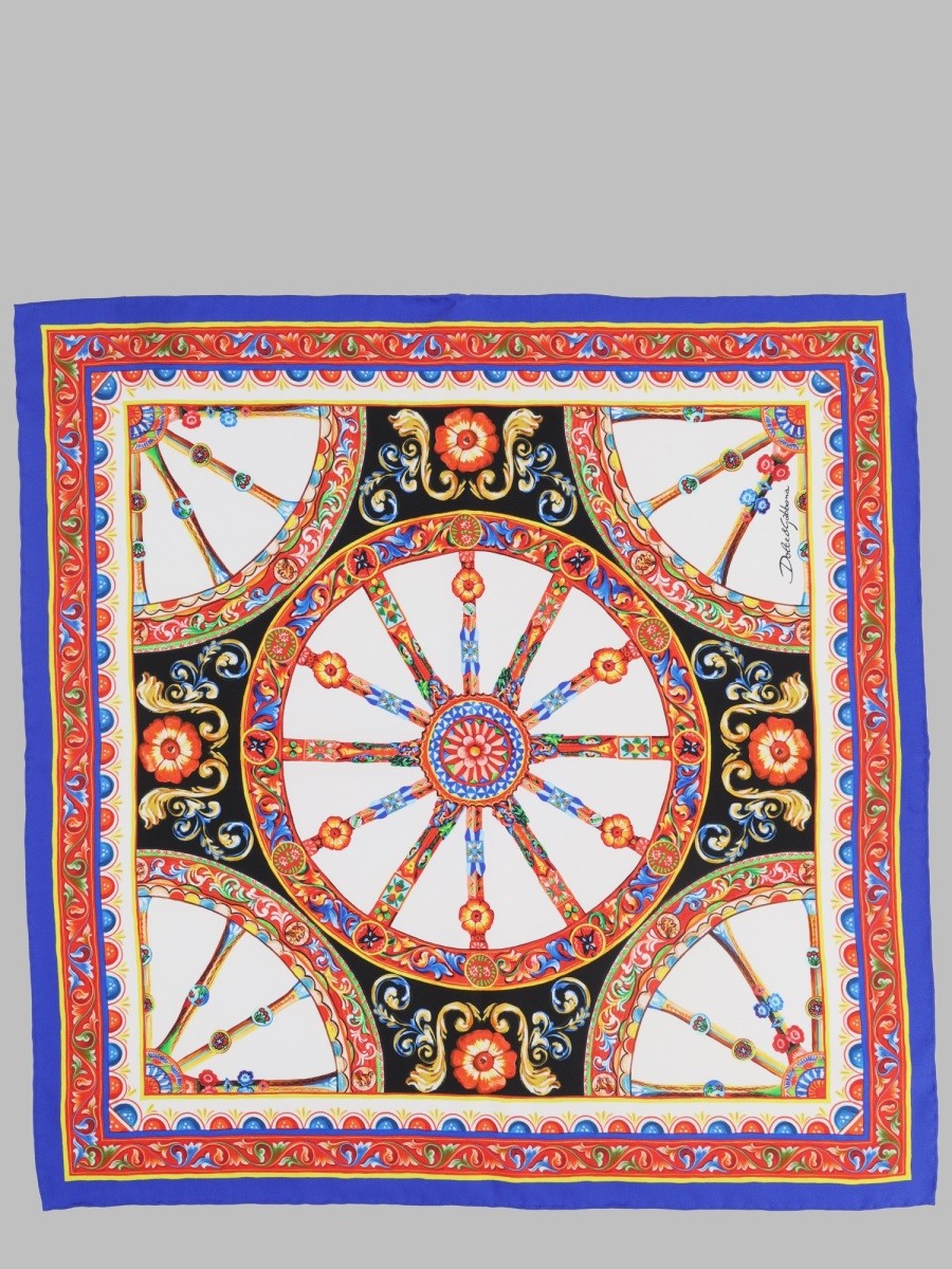 Dolce &amp; Gabbana Women's Foulard in Twill DI Seta Black