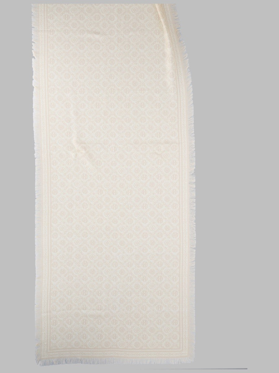 Tory Burch Women's Foulard Lungo Floreale Monogram Beige