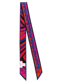 Emilio Pucci Mix of Multicolor Prints Scarf Gold
