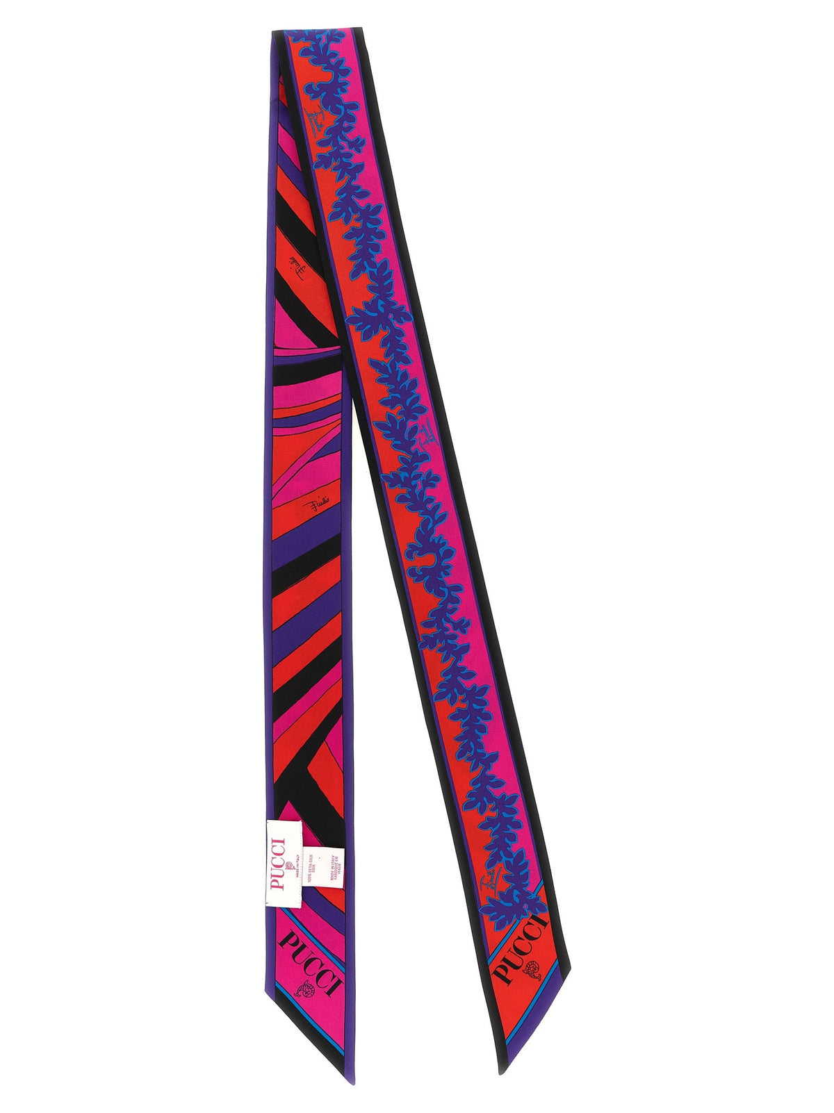 Emilio Pucci Mix of Multicolor Prints Scarf Gold