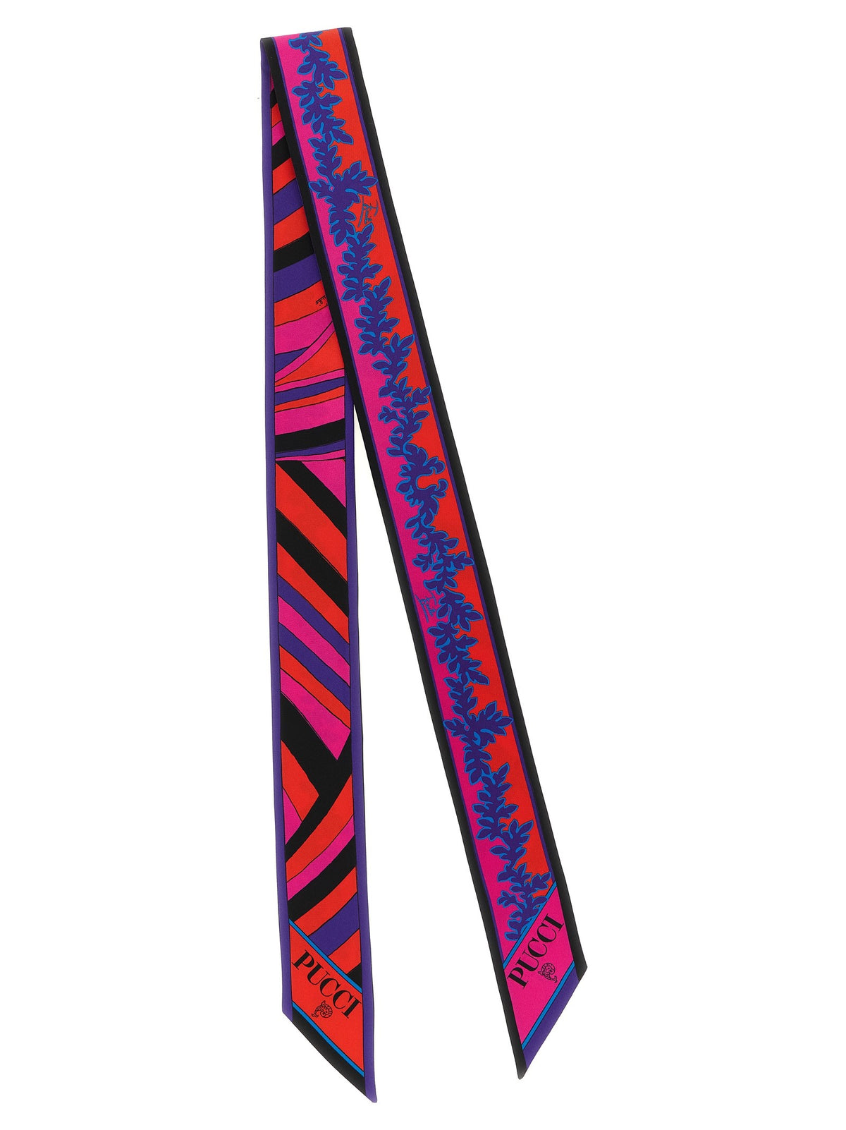 Emilio Pucci Mix of Multicolor Prints Scarf Gold