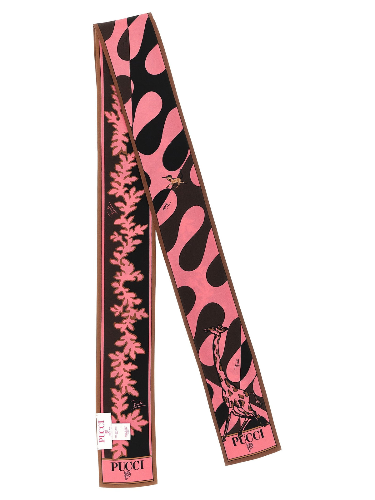 Emilio Pucci Mix of Prints Scarf Gold