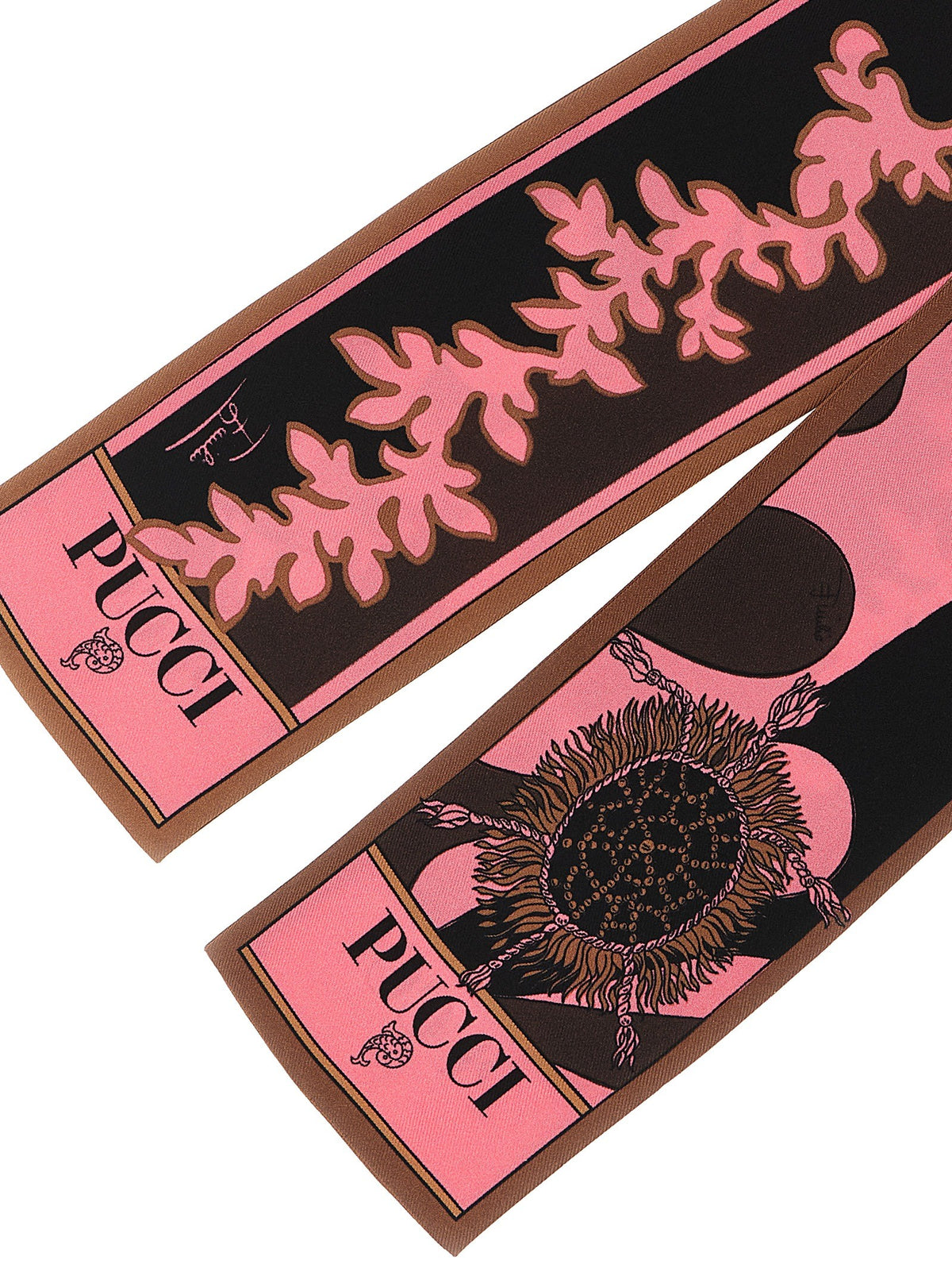 Emilio Pucci Mix of Prints Scarf Gold