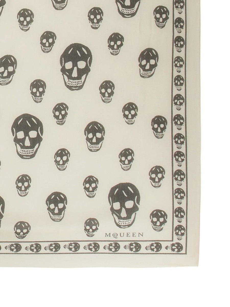 Alexander McQueen Men's Foulard Skull White