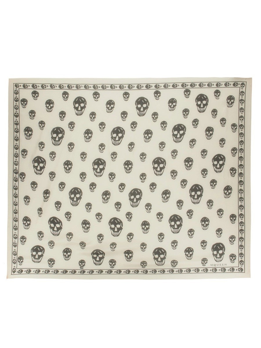 Alexander McQueen Men's Foulard Skull White