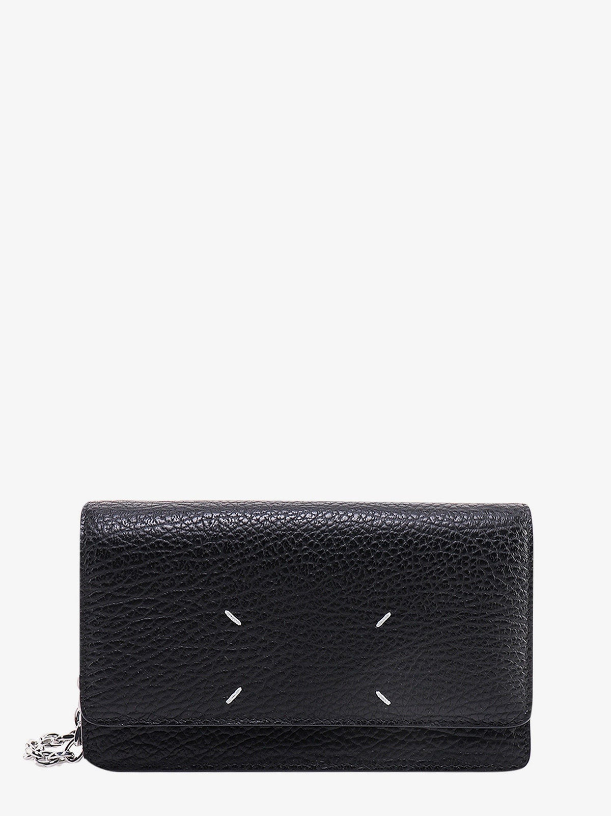 Maison Margiela Women's Four Stitches Wallet on Chain Black